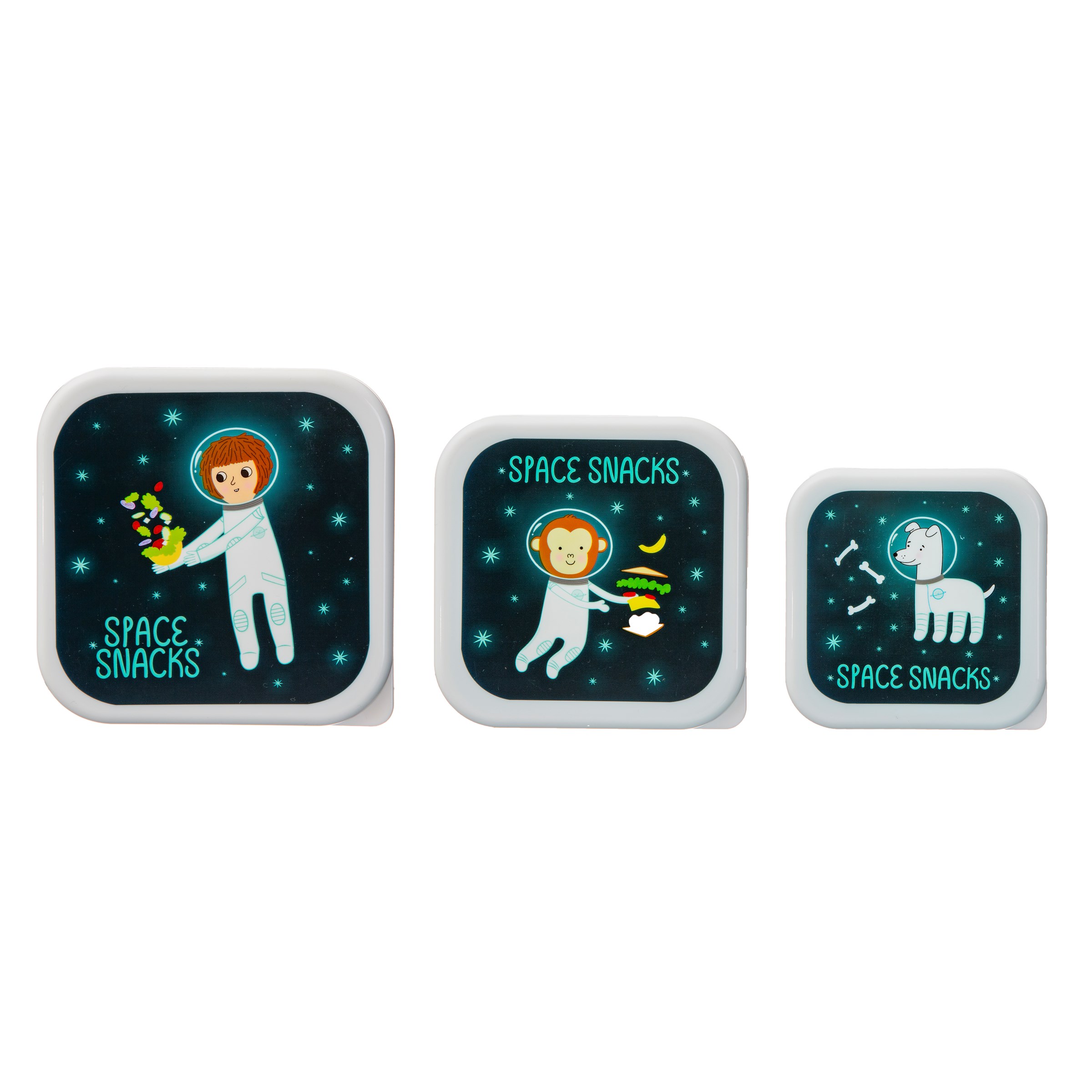 lot de 3 boites à gouter école astronaute