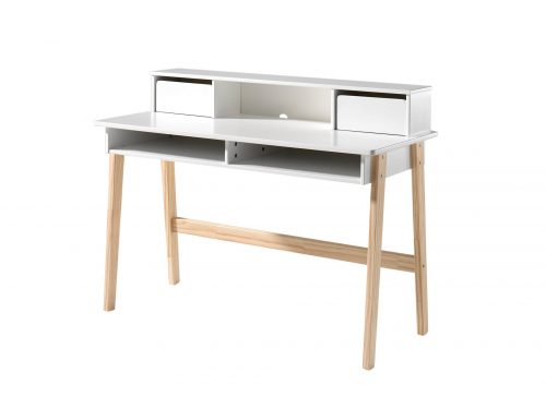 bureau avec tiroir et espace de rangement