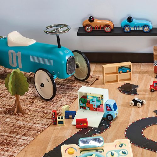 Porteur voiture métal vintage bleu aqua magasin de jouet original à st pierre 97410 livraison LA REUNION 974