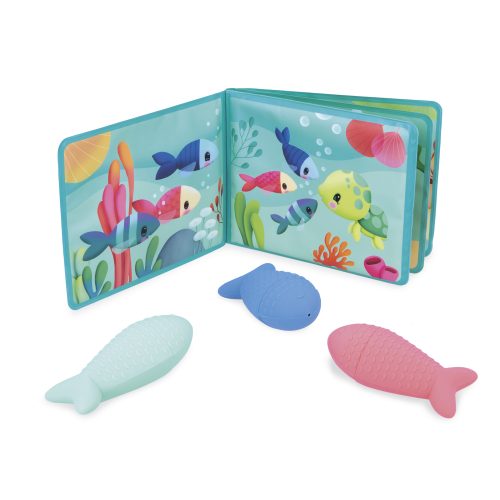 Livre de Bain LA FÊTE SOUS L'EAU Boutique de jouets pour enfant Revendeur officiel JANOD livraison sur toute l'ile saint pierre Ste marie st Denis ile de la réunion 974