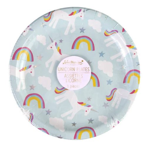 petites assiettes d'anniversaire licorne vaisselle jetable magasin enfant à st pierre 97410 livraison la Réunion 974 Duparc ste Marie 97438