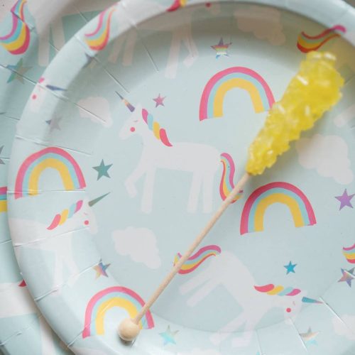 petites assiettes d'anniversaire licorne vaisselle jetable magasin enfant à st pierre 97410 livraison la Réunion 974 Duparc ste Marie 97438