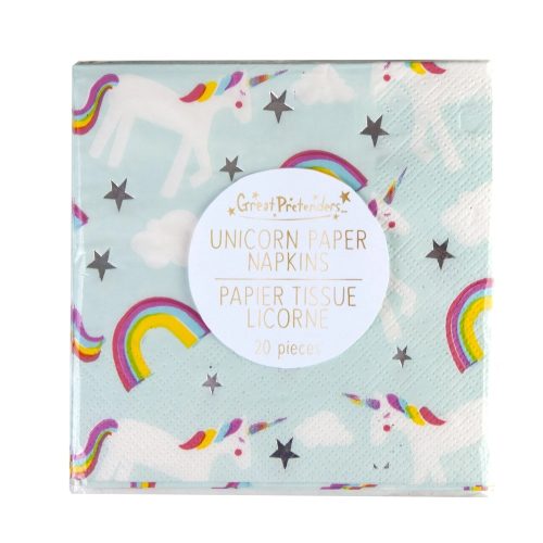 petites serviettes d'anniversaire licorne vaisselle jetable magasin enfant à st pierre 97410 livraison la Réunion 974 Duparc ste Marie 97438