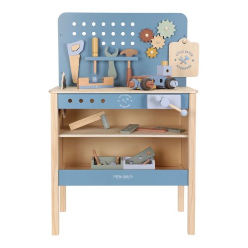 Grand établi en bois avec accessoires revendeur officiel LITTLE DUTCH magasin de jouets en bois à St Pierre 97410 livraison LA REUNION 974 centre commercial duparc ste marie