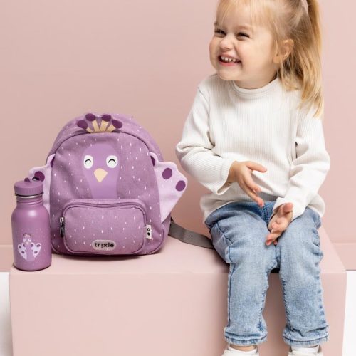 Sac à dos maternelle mini MRS PEACOCK magasin de rentrée des classes pour enfants à Saint Pierre 97410 livraison la réunion 974 Livraison st denis 97438 france metropolitaine revendeur officiel TRIXIE PAON