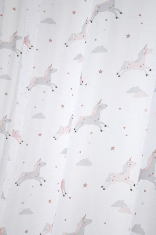 Rideau Voilage à œillets PRINCESSE LICORNE décoration pour chambre d'enfant fille magasin pour chambre enfant saint pierre réunion livraison 974