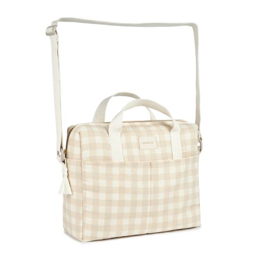 Sac à langer GALA IVORY CHECKS revendeur officiel nobodinoz ile de la reunion 974 boutique déco enfant puericulture bébé