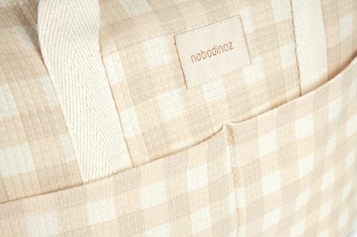 Sac à langer GALA IVORY CHECKS revendeur officiel nobodinoz ile de la reunion 974 boutique déco enfant puericulture bébé