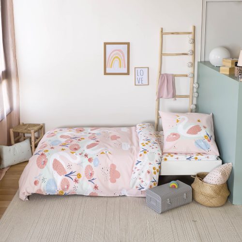 Parure de lit 140x200 CYGNE en coton BIO magasin d'ameublement pour chambre d'enfant et décoration saint pierre REUNION 974