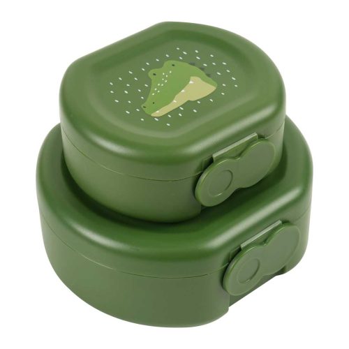 Lot de 2 Boîtes à goûter à clip MR ALLIGATOR magasin de rentrée des classes pour enfants à Saint Pierre 97410 livraison la réunion 974 Livraison st denis 97438 france metropolitaine revendeur officiel TRIXIE