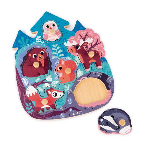 Puzzle HAPPY FOREST revendeur janod jouet premier âge enfant st pierre ile de la reunion 97410 974