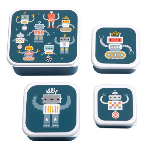 ROBOTS Lot de 4 boîtes à goûter magasin de rentrée des classes pour enfants à Saint Pierre 97410 livraison la réunion 974 Livraison DUPARC 97438 france metropolitaine