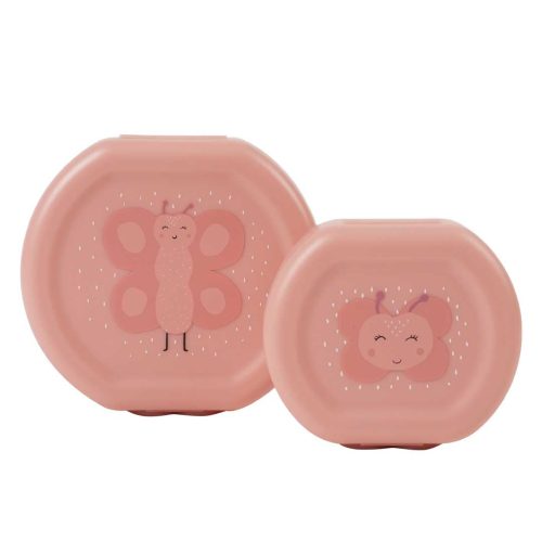 Lot de 2 Boîtes à goûter à clip MRS BUTTERFLY magasin de rentrée des classes pour enfants à Saint Pierre 97410 livraison la réunion 974 Livraison st denis 97438 france metropolitaine revendeur officiel TRIXIE