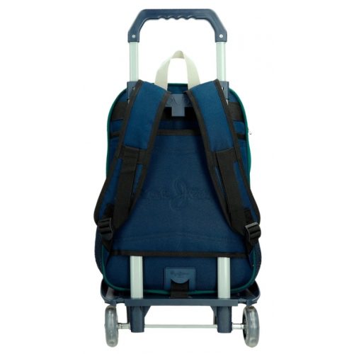Sac à dos à roulettes pour école primaire cartable de qualité boutique pour enfant saint pierre ILE DE LA REUNION rentrée des classes écoles livraison 974 PEPE JEANS BEN VERT garçon
