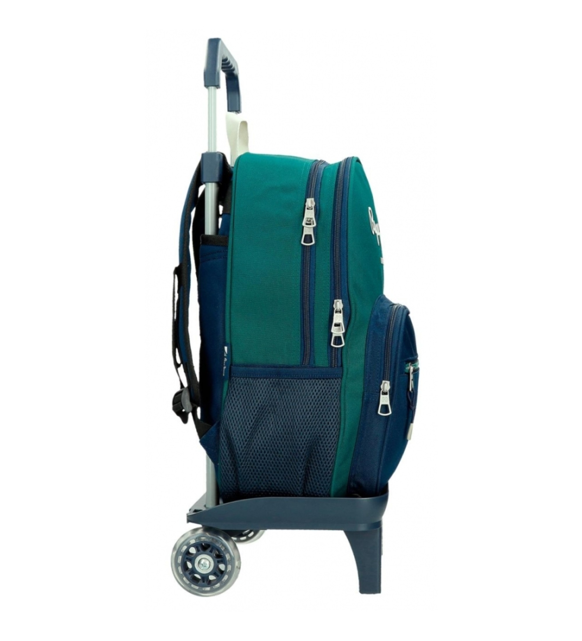 Sac à dos à roulettes pour école primaire cartable de qualité boutique pour enfant saint pierre ILE DE LA REUNION rentrée des classes écoles livraison 974 PEPE JEANS BEN VERT garçon