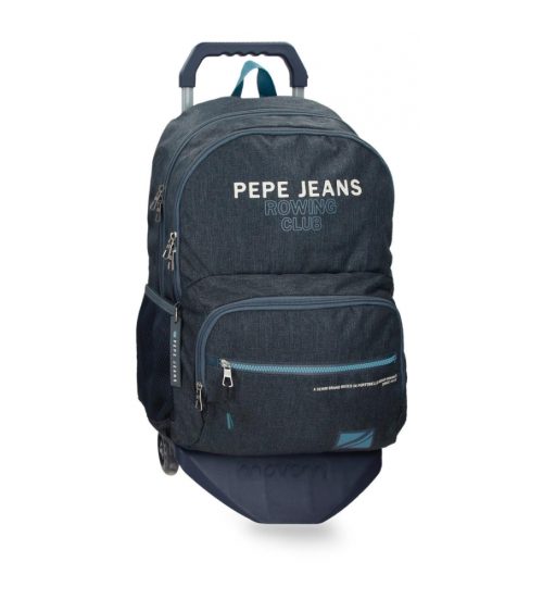 Sac à dos à roulettes pour école primaire cartable de qualité boutique pour enfant saint pierre ILE DE LA REUNION rentrée des classes écoles livraison 974 PEPE JEANS club garçon