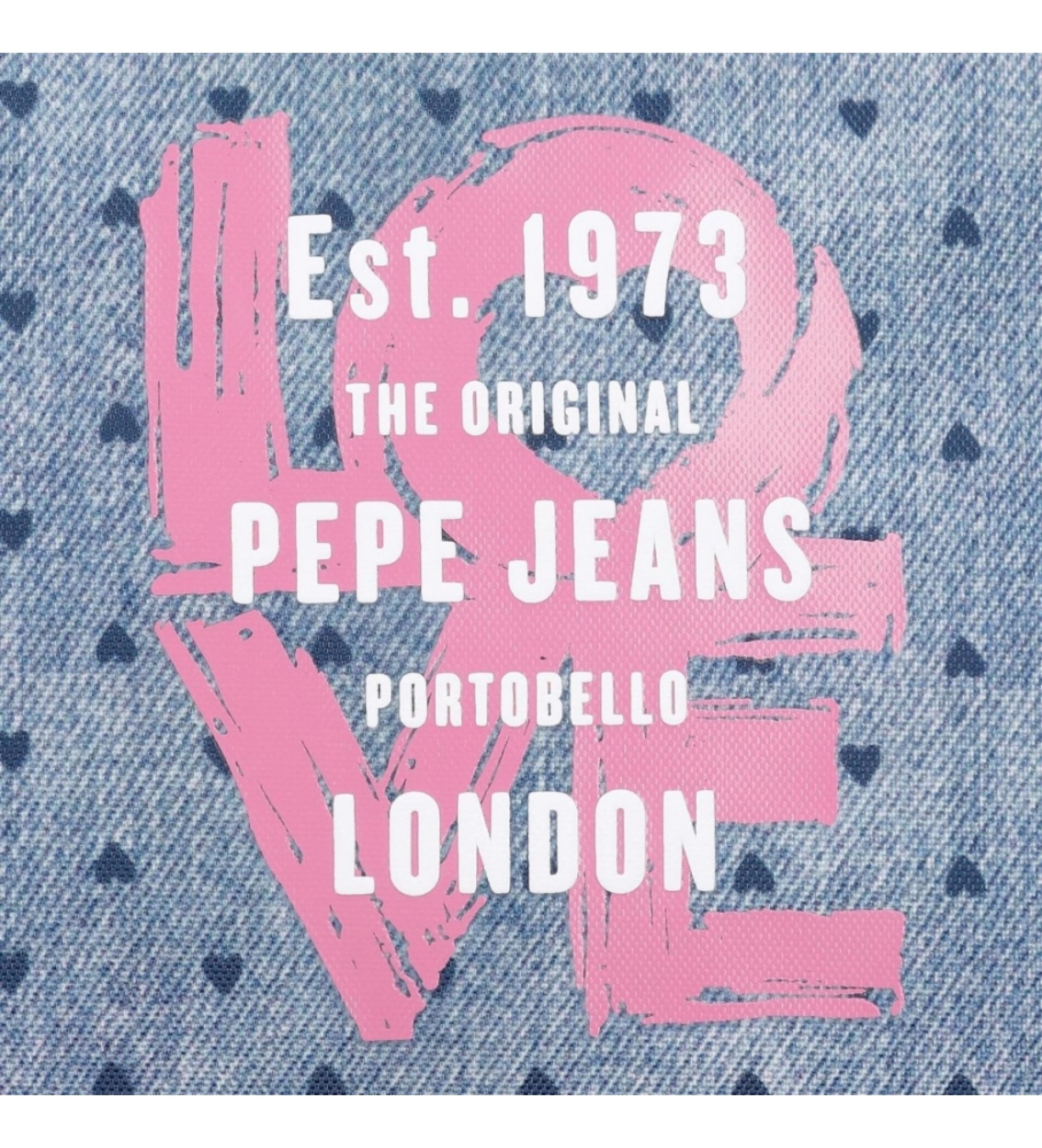 Sac à dos à roulettes pour école primaire cartable de qualité boutique pour enfant saint pierre ILE DE LA REUNION rentrée des classes écoles livraison 974 PEPE JEANS coeur rose bleu jeans fille