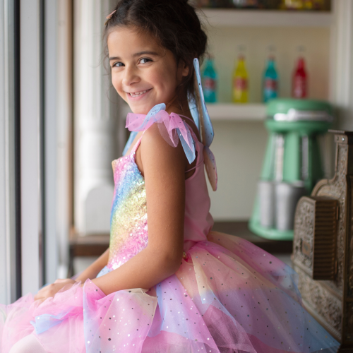 Robe de fée arc en ciel déguisement enfant fille great pretenders magasin jouet saint pierre 97410 La Réunion 974