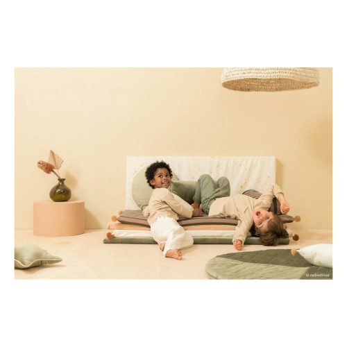 Matelas de sol en coton bio pliable HONEY SWEET DOTS décoration pour chambre bébé et enfant ILE DE LA REUNION 974