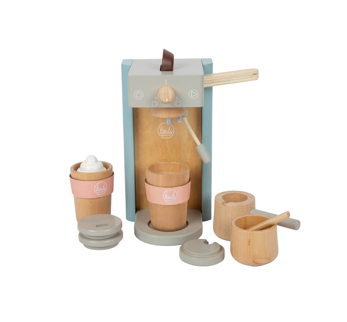 Cafetière en bois jeu d'imitation boutique de jouets pour enfants saint pierre reunion livraison 974