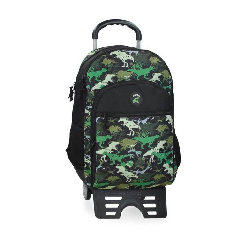 Sac scolaire pour un enfant en école primaire du CP au CM2 ou collège à roulettes amovible de bonne qualité et solide revendeur sac école boutique pour enfant st pierre st denis 974 ile de la reunion DINOSAURE garçon