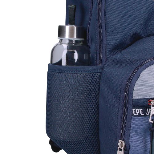 Sac scolaire pour un enfant en école primaire du CP au CM2 ou collège à roulettes amovible de bonne qualité et solide revendeur sac école boutique pour enfant st pierre st denis 974 ile de la reunion PEPE JEANS BLEU JEAN garçon