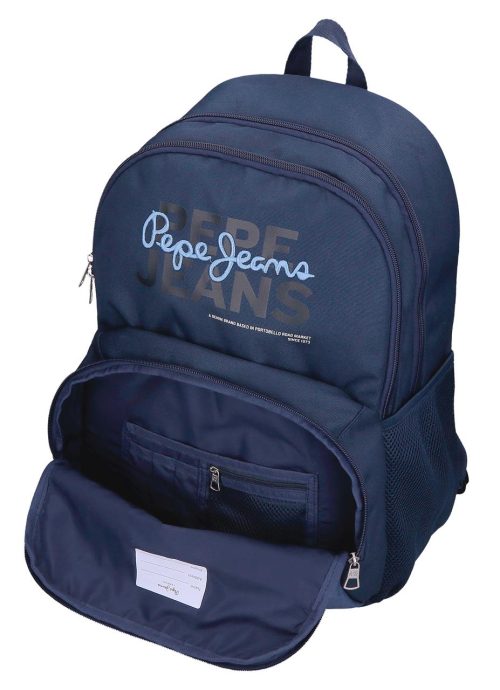 Sac scolaire pour un enfant en école primaire du CP au CM2 ou collège à roulettes amovible de bonne qualité et solide revendeur sac école boutique pour enfant st pierre st denis 974 ile de la reunion PEPE JEANS BLEU JEAN garçon