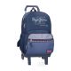 Sac scolaire pour un enfant en école primaire du CP au CM2 ou collège à roulettes amovible de bonne qualité et solide revendeur sac école boutique pour enfant st pierre st denis 974 ile de la reunion PEPE JEANS BLEU JEAN garçon