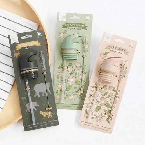 Set complet Bouchon, Paille et Brosse pour gourde (Plusieurs couleurs disponibles) accesoires gourdes pour enfant magasin saint pierre st denis reunion 974 livraison rentrée des classes