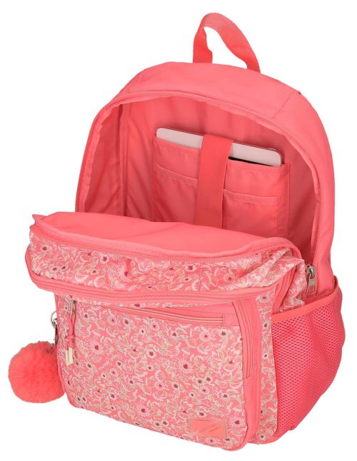 Sac scolaire pour un enfant en école primaire du CP au CM2 ou collège à roulettes amovible de bonne qualité et solide revendeur sac école boutique pour enfant st pierre st denis 974 ile de la reunion PEPE JEANS corail FILLE