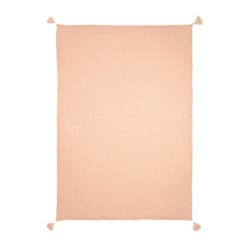 Couverture en coton bio WABI SABI POWDER PINK revendeur officiel NOBODINOZ à LA REUNION 974 magasin de puériculture à st pierre 97410