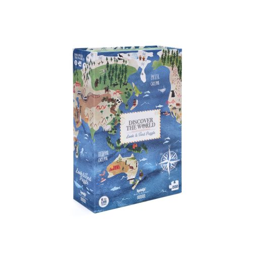 Puzzle d'observation DISCOVER THE WORLD puzzle 200 pièces magasin de jouets en bois à st pierre 97410 ste marie duparc 97438 livraison la réunion 974 et France métropolitaine