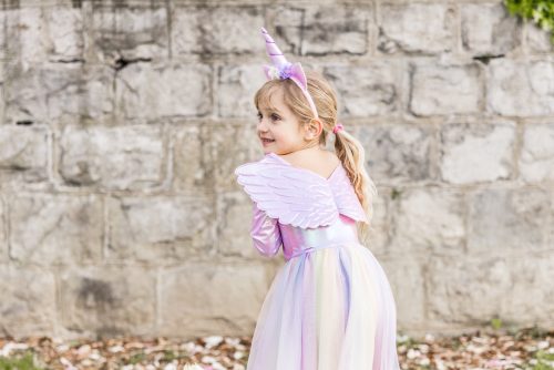 Robe et Serre-tête LICORNE AILÉE déguisement pour enfant fille et garçon de qualité et originale boutique pour enfant saint pierre ile de la reunion 974 revendeur great pretenders