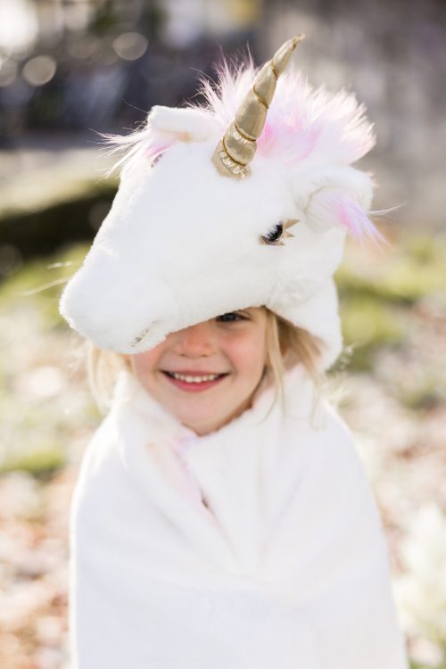 Cape LICORNE déguisement pour enfant fille et garçon de qualité et originale boutique pour enfant saint pierre ile de la reunion 974 revendeur great pretenders