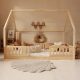 Lit Cabane Montessori 140x200 avec barrière ASTRID boutique mobilier meuble pour enfant ile de la reunion 974