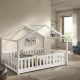 Lit Cabane Montessori modulable 2 places 140x200 avec barrières en bois massif de qualité écologique et durable boutique pour enfants ile de la réunion 974 bois BLANC