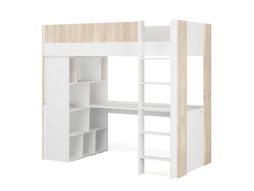Lit ado Mezzanine de qualité Blanc/ Bois pour enfant et ado saint pierre ste marie st denis ile de la reunion 974 livraison