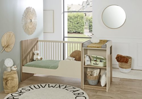 Chambre bébé évolutif HAZEL lit combiné pratique mobilier bébé haut de gamme qualité éco responsable magasin de meubles à st pierre 97410 et Duparc livraison LA REUNION 974