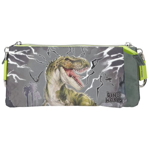 Trousse 3 compartiments DINO WORLD Rentrée des classes Maternelle boutique pour enfant saint pierre st denis ILE DE LA REUNION rentrée des classes écoles livraison 974 revendeur officiel