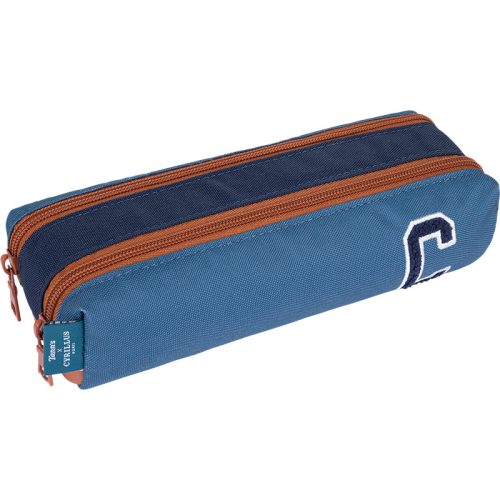 Trousse double CLEMENT BLEU revendeur officiel TANN'S rentrée scolaire livraison la réunion 974 magasin à st pierre 97410 et Duparc Sainte Marie 97438