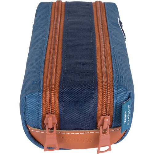 Trousse double CLEMENT BLEU revendeur officiel TANN'S rentrée scolaire livraison la réunion 974 magasin à st pierre 97410 et Duparc Sainte Marie 97438