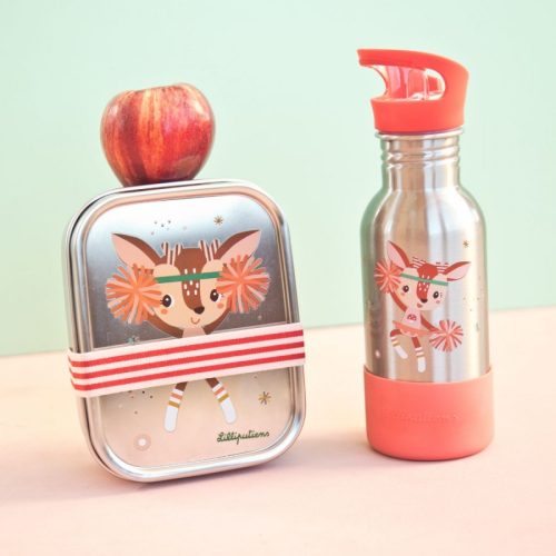 Gourde en acier inoxydable stella la biche marque LILLIPUTIENS rentrée scolaire livraison LA REUNION 974 magasin à saint pierre 97410 et Sainte Marie DUPARC 97438