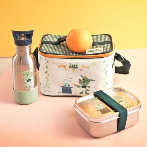 Gourde en acier inoxydable joe le dragon marque LILLIPUTIENS rentrée scolaire livraison LA REUNION 974 magasin à saint pierre 97410 et Sainte Marie DUPARC 97438