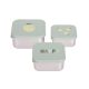 Lot de 3 boîtes à gouter inox HAPPY revendeur officiel lassig boutique enfant rentrée des classes école saint pierre sainte marie 974