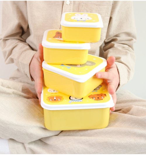 Lot de 4 boîtes à goûter pour enfant magasin saint pierre st denis reunion 974 livraison rentrée des classes