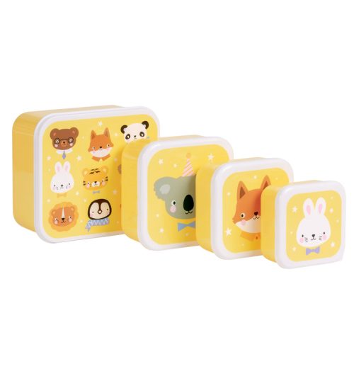 Lot de 4 boîtes à goûter pour enfant magasin saint pierre st denis reunion 974 livraison rentrée des classes