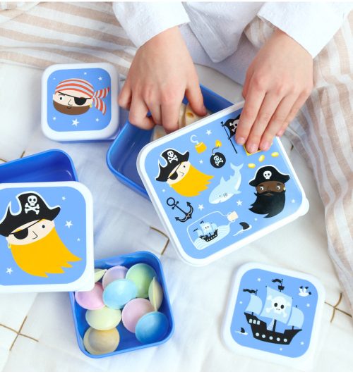 Lot de 4 boîtes à goûter pour enfant magasin saint pierre st denis reunion 974 livraison rentrée des classes