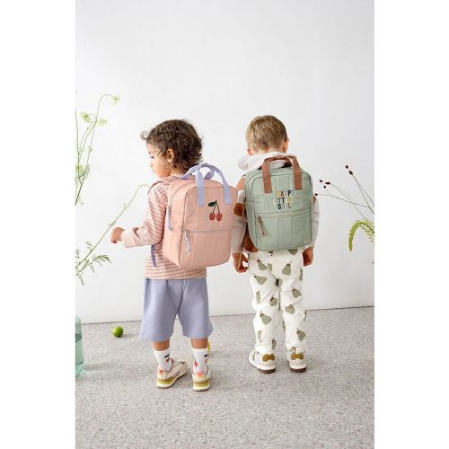 Sac à dos pour Crèche ou Maternelle avec compartiment à goûter LITTLE GANG CERISE revendeur officiel MARQUE LÄSSIG pour enfant boutique pour enfant saint pierre ILE DE LA REUNION rentrée des classes écoles livraison 974