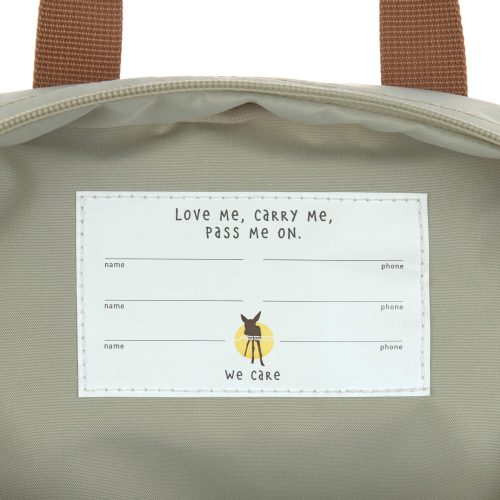 Sac à dos pour Crèche ou Maternelle avec compartiment à goûter LITTLE GANG KHAKI revendeur officiel MARQUE LÄSSIG pour enfant boutique pour enfant saint pierre ILE DE LA REUNION rentrée des classes écoles livraison 974