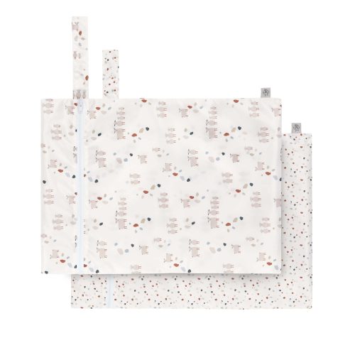 Lot de 2 sacs pour linges sales étanches sac à lingettes ou couches lavables rentrée des classes magasin enfant à st pierre 97410 Duparc Sainte Marie 97438 livraison la réunion 974 revendeur LASSIG